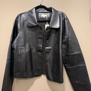 Roolee Charcoal Leather Jacket